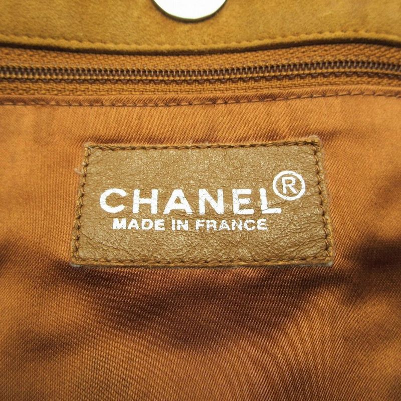 Chanel Chocolate Suede Patchwork Tote Beige