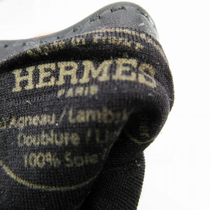 Hermes Leather Gloves Kelly Cadena 7 Black Gold
