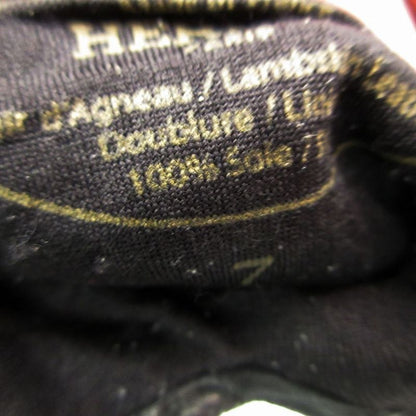 Hermes Leather Gloves Kelly Cadena 7 Black Gold