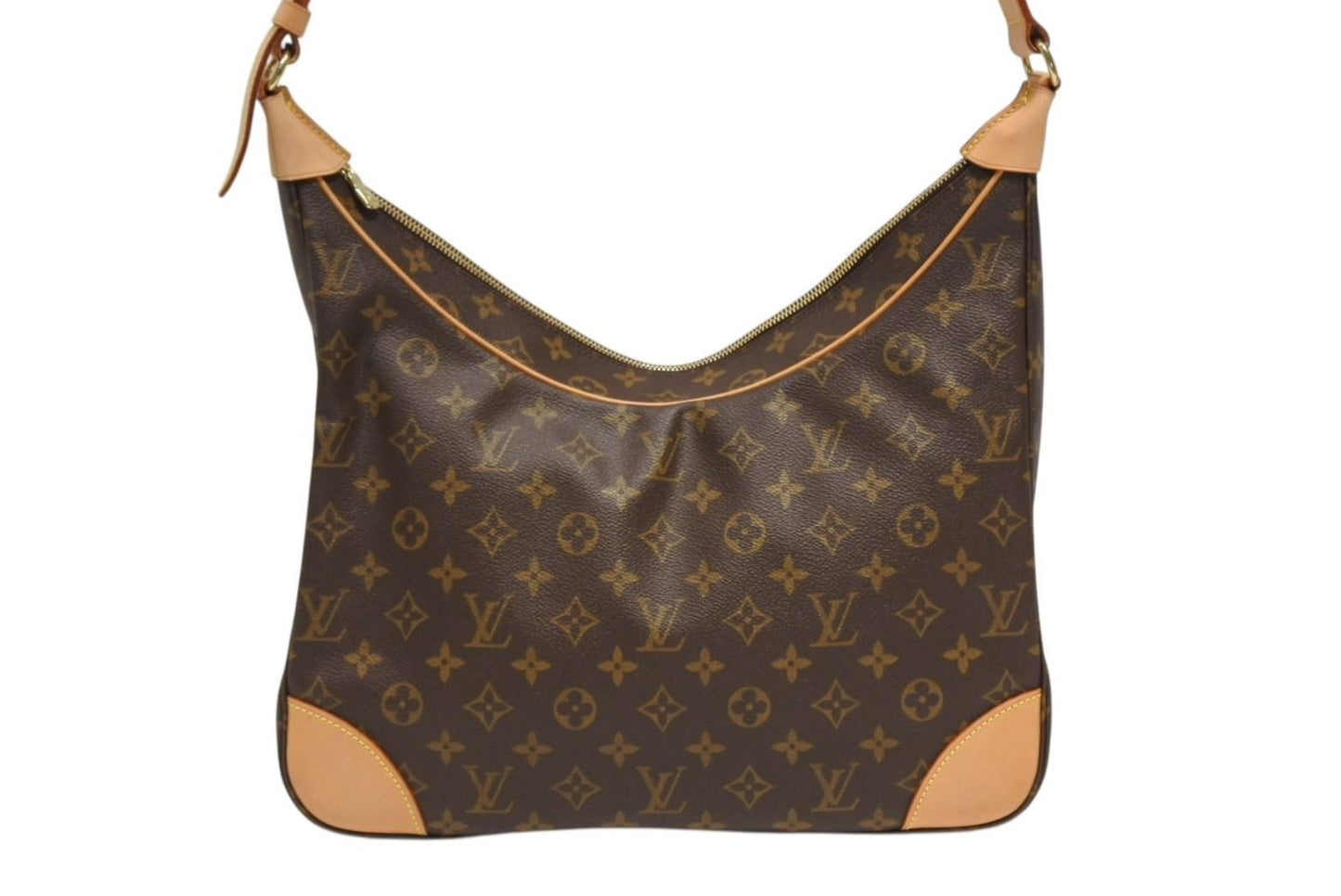 Louis Vuitton Boulogne 35 Shoulder Bag Vachetta Leather Brown Gold 4 — view 2