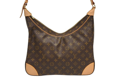 Louis Vuitton Boulogne 35 Shoulder Bag Vachetta Leather Brown Gold 4 — view 2