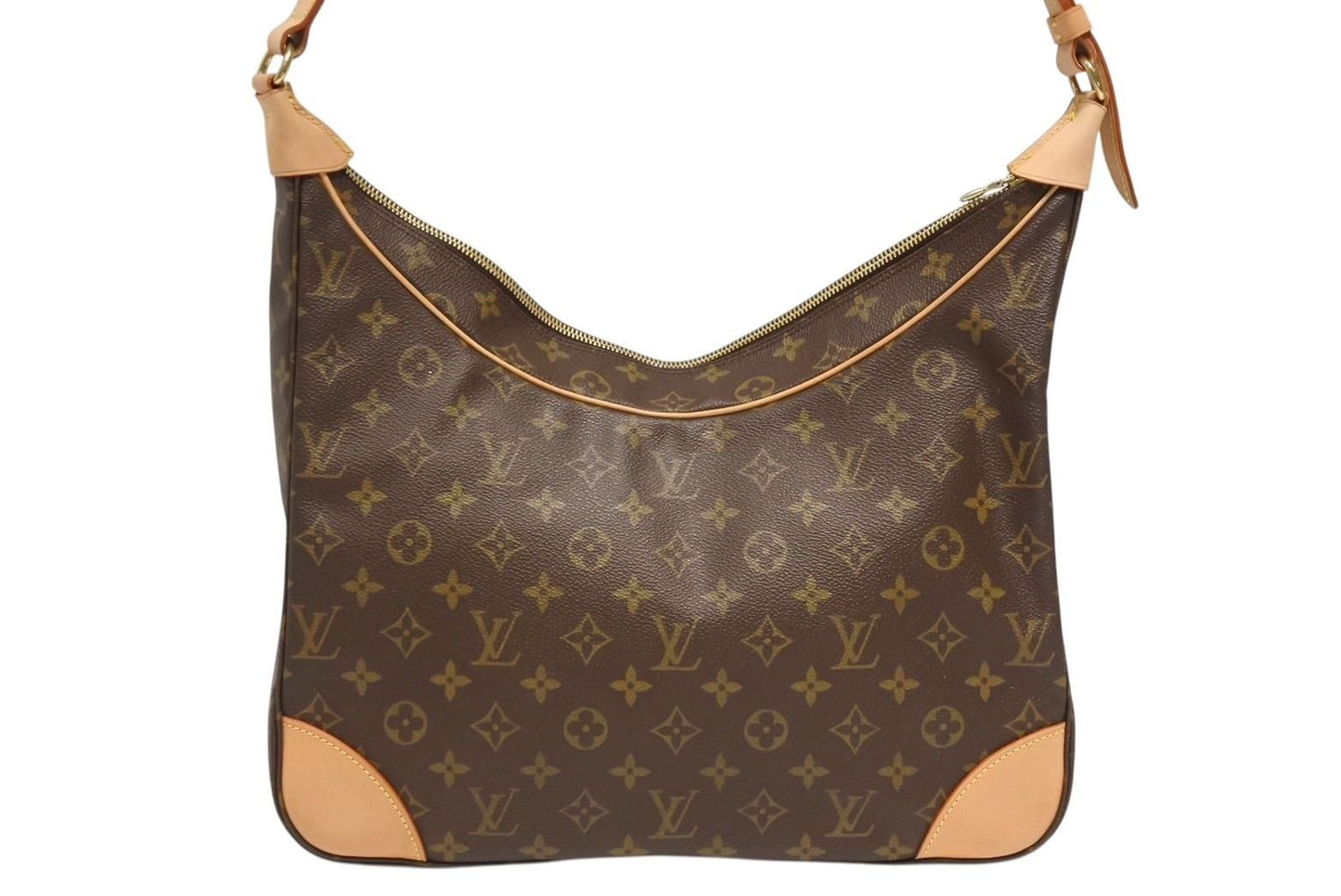 Louis Vuitton Boulogne 35 Shoulder Bag Vachetta Leather Brown Gold 4 — view 3