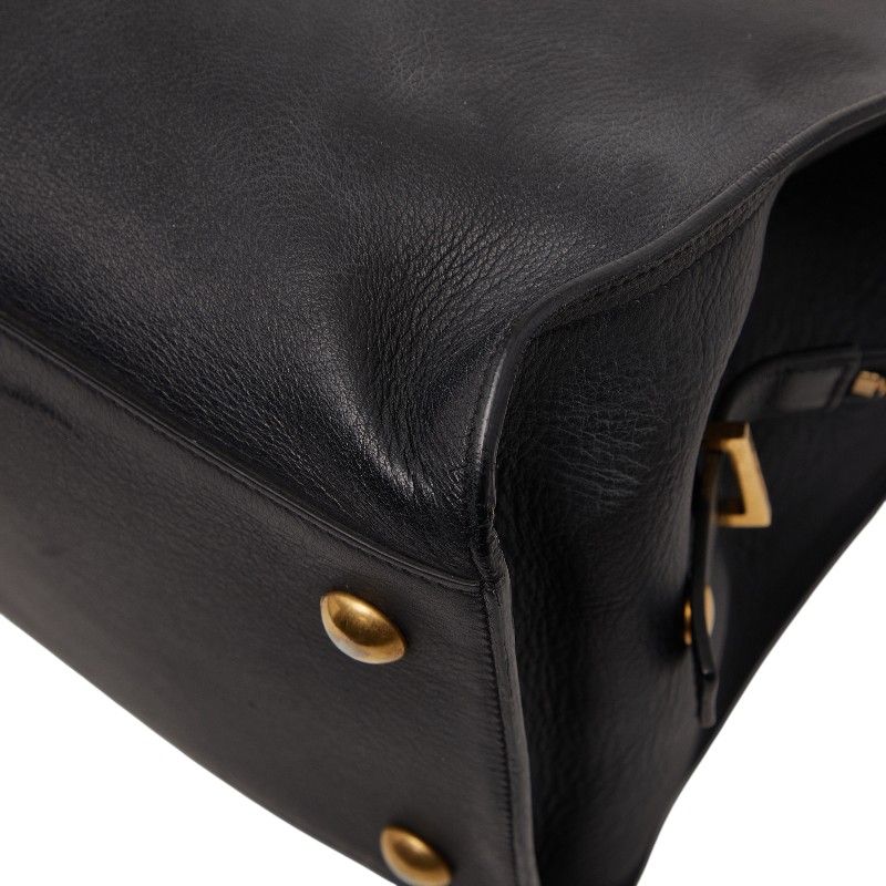 Saint Laurent Ring Leather Black
