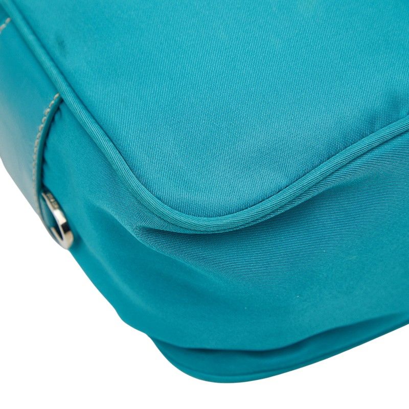 Prada Turquoise Blue Nylon Shoulder Bag