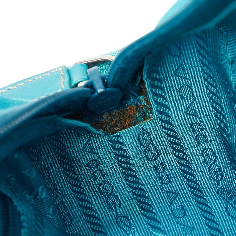 Prada Turquoise Blue Nylon Shoulder Bag