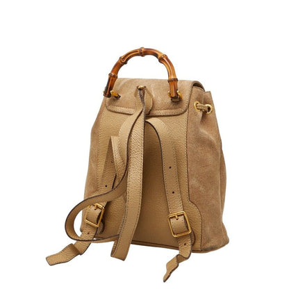 Gucci Bamboo Mini Backpack 003 Brown Leather