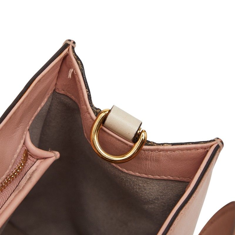 Gucci Bamboo Pearl 2-Way Shoulder Bag Pink Ivory Leather