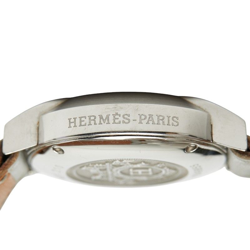 Hermes Nomade Silver Gray Stainless Steel Leather Shoulder Bag