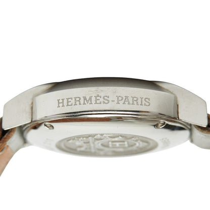 Hermes Nomade Silver Gray Stainless Steel Leather Shoulder Bag
