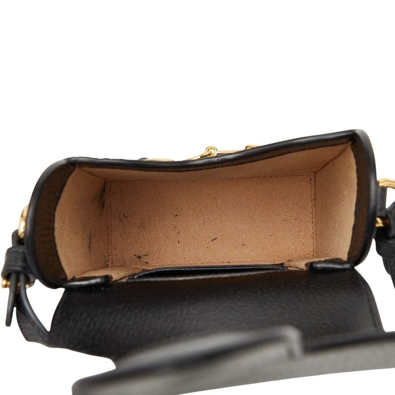 Gucci Horsebit Black Leather Shoulder Bag