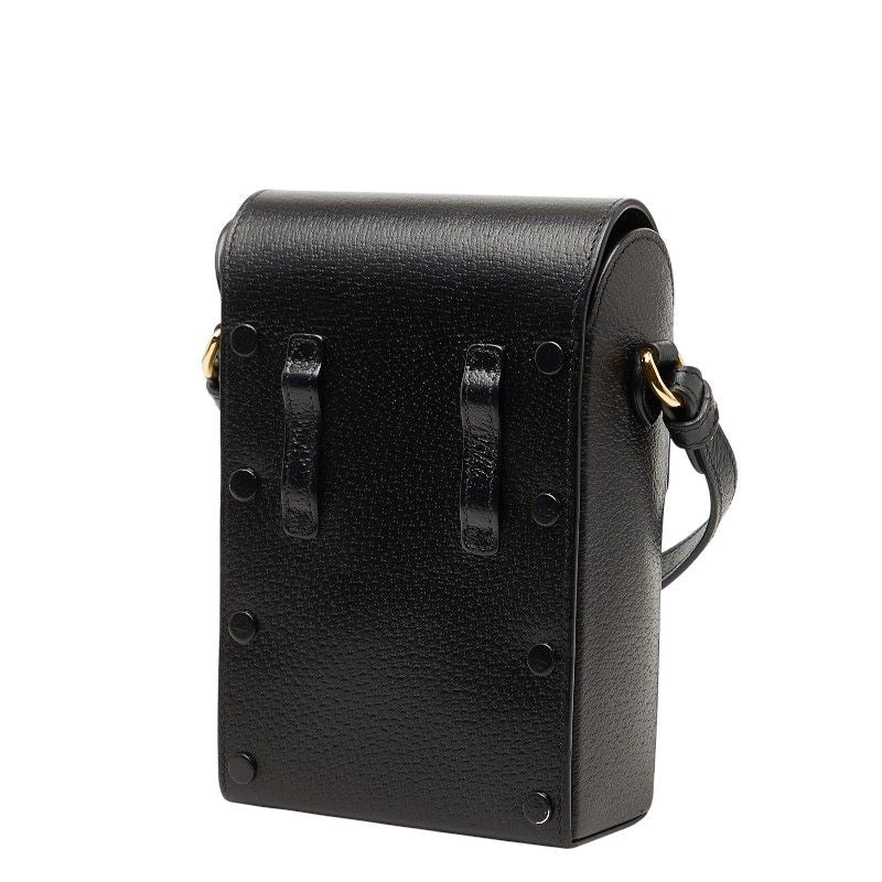 Gucci Horsebit Black Leather Shoulder Bag