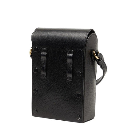 Gucci Horsebit Black Leather Shoulder Bag