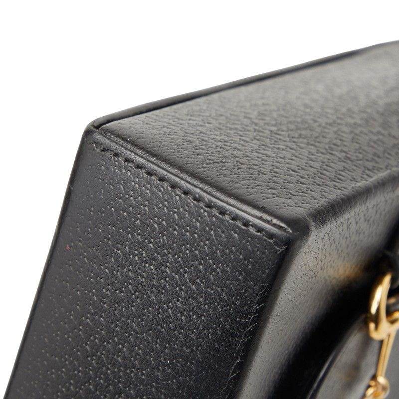 Gucci Horsebit Black Leather Shoulder Bag