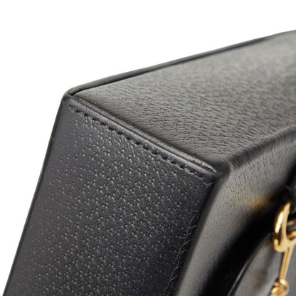 Gucci Horsebit Black Leather Shoulder Bag