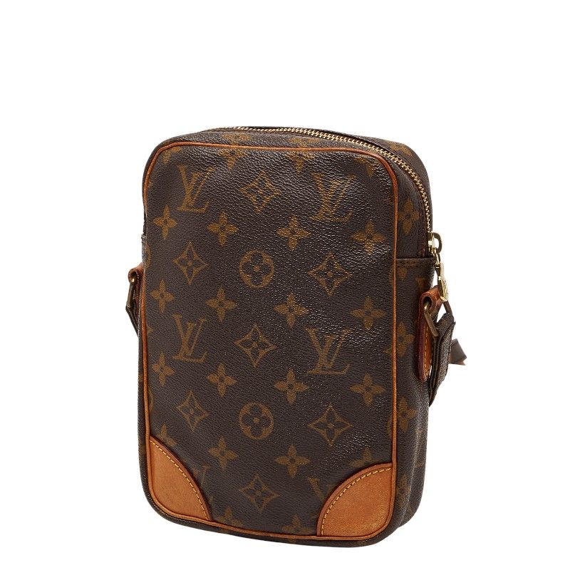 Louis Vuitton Monogram Danube Crossbody Shoulder Bag Brown Leather