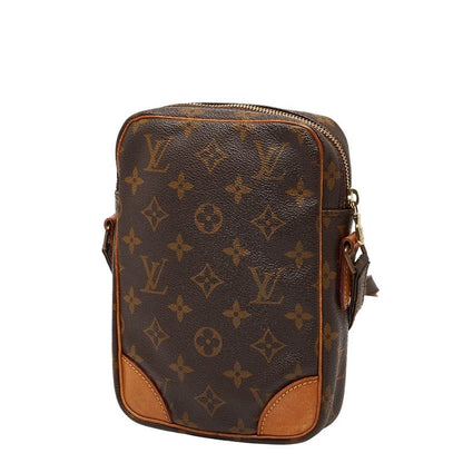 Louis Vuitton Monogram Danube Crossbody Shoulder Bag Brown Leather