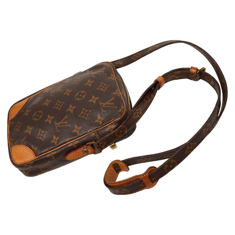 Louis Vuitton Monogram Danube Crossbody Shoulder Bag Brown Leather