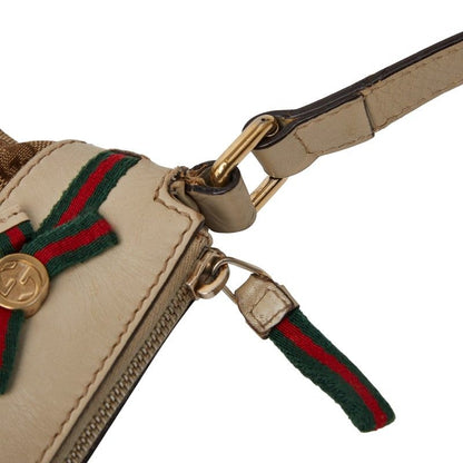 Gucci GG Canvas Sherry Shoulder Bag Beige Multicolor