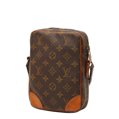 Louis Vuitton Monogram Danube Crossbody Shoulder Bag Brown Leather
