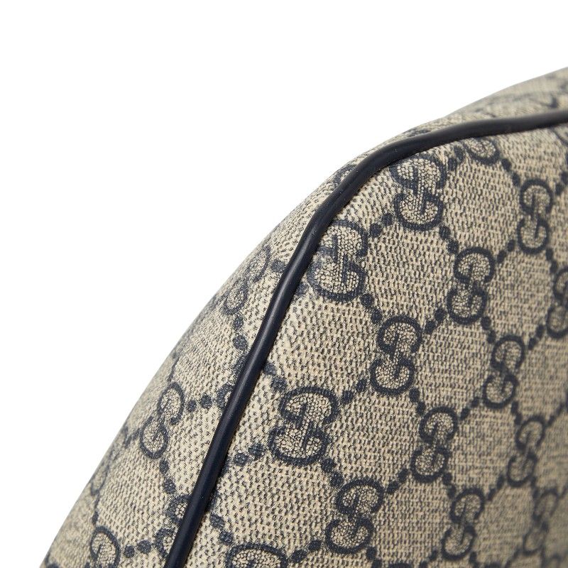 Gucci GG Supreme Belt Bag Beige Navy Leather