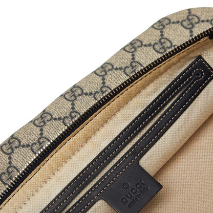 Gucci GG Supreme Belt Bag Beige Navy Leather