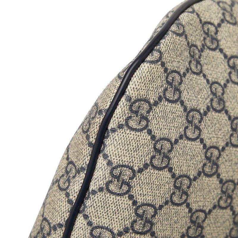 Gucci GG Supreme Belt Bag Beige Navy Leather