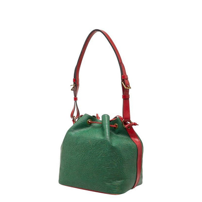 Louis Vuitton Epi Petit Noe Bicolor Green Red Leather Handbag
