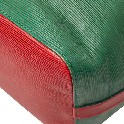 Louis Vuitton Epi Petit Noe Bicolor Green Red Leather Handbag