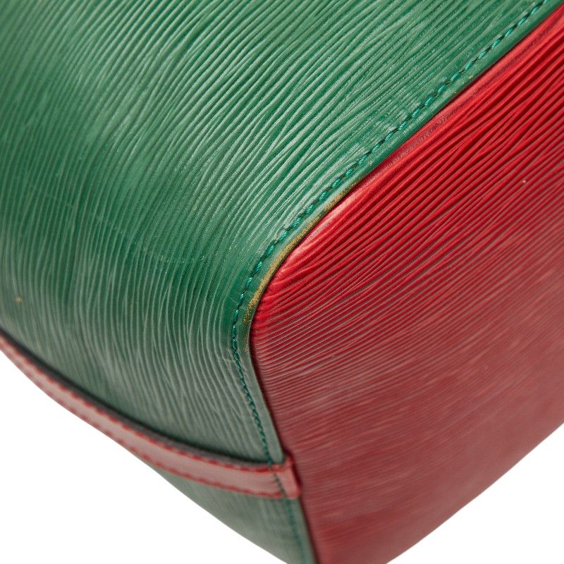 Louis Vuitton Epi Petit Noe Bicolor Green Red Leather Handbag