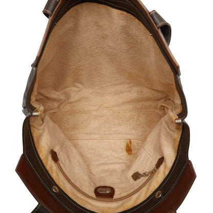 Gucci Interlocking Tote Shoulder Bag Brown Leather