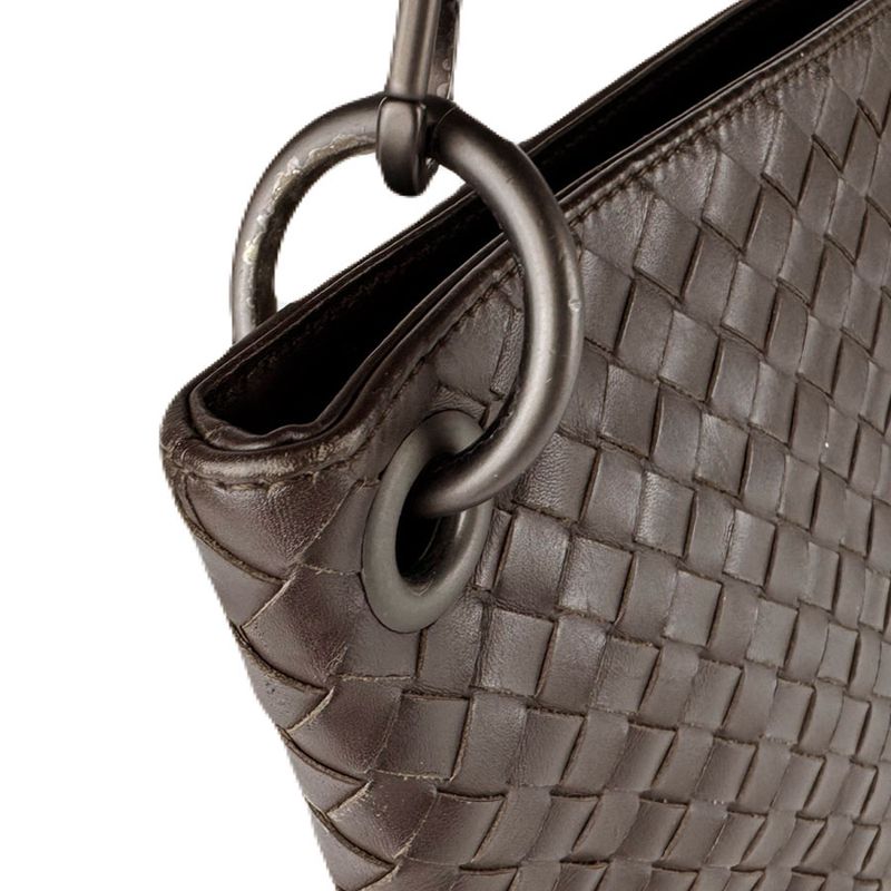 Bottega Veneta Shoulder Bag Leather Black Brown X Black