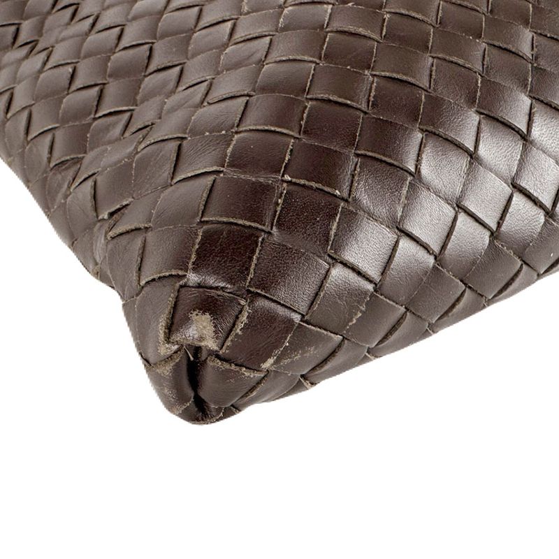 Bottega Veneta Shoulder Bag Leather Black Brown X Black