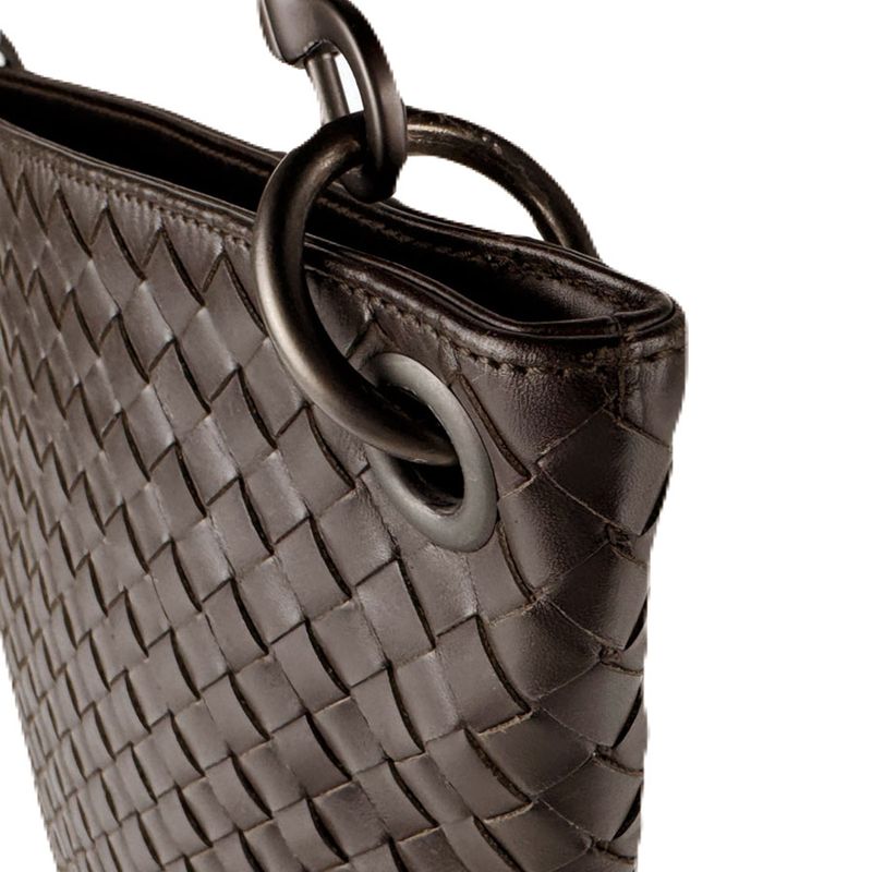 Bottega Veneta Shoulder Bag Leather Black Brown X Black