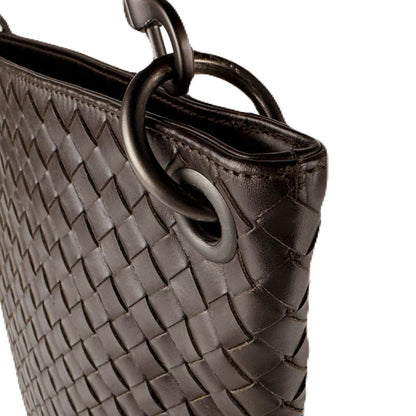 Bottega Veneta Shoulder Bag Leather Black Brown X Black