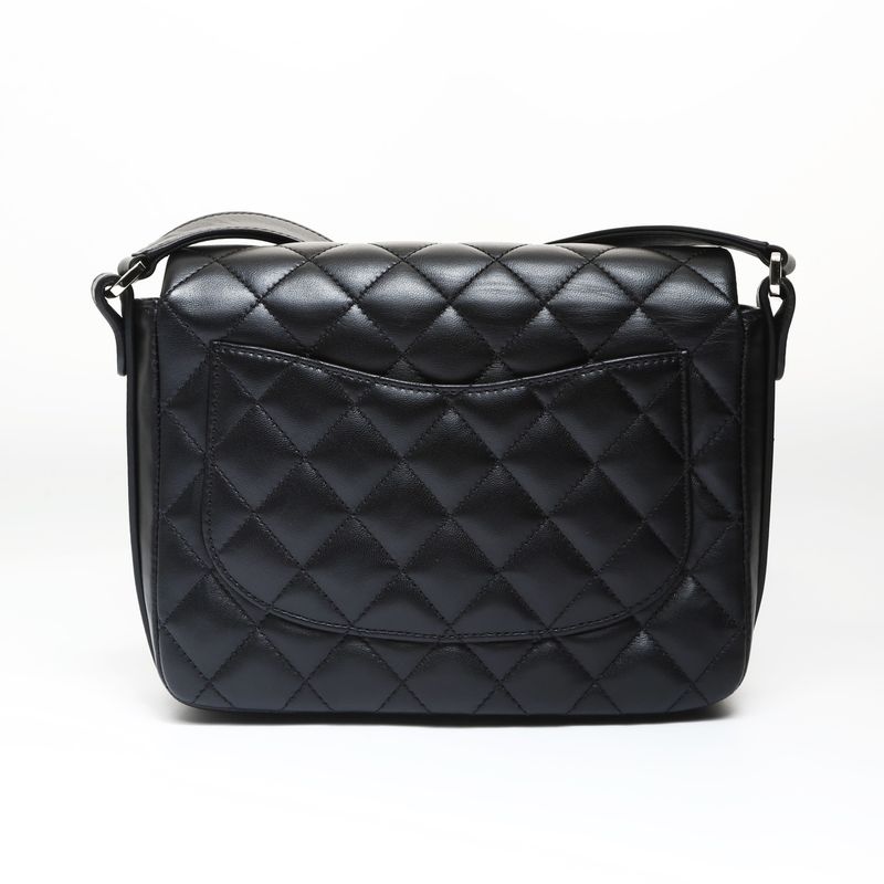 Chanel Shoulder Bag Frill Quilted Gold