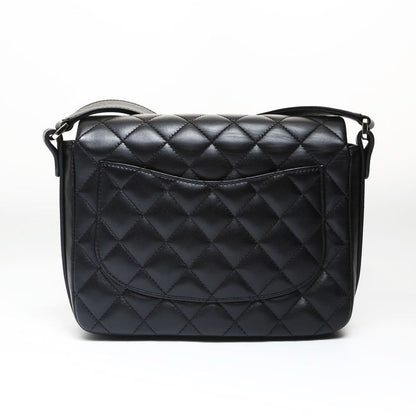 Chanel Shoulder Bag Frill Quilted Gold