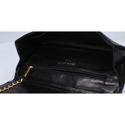 Chanel Collection Lambskin Eagle Chain Clutch ) Black