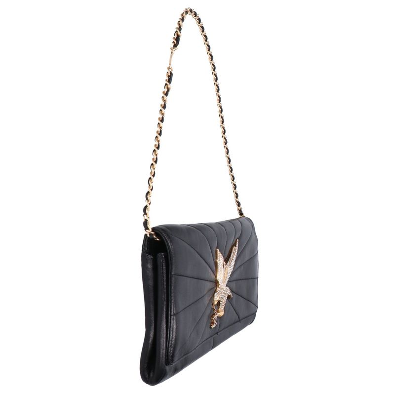 Chanel Collection Lambskin Eagle Chain Clutch ) Black