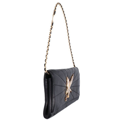 Chanel Collection Lambskin Eagle Chain Clutch ) Black