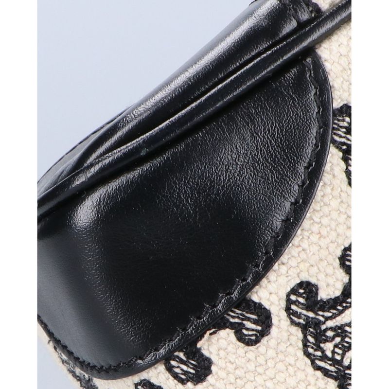 Celine Canvas Leather Triomphe Small 2-Way Boston Bag ) Black