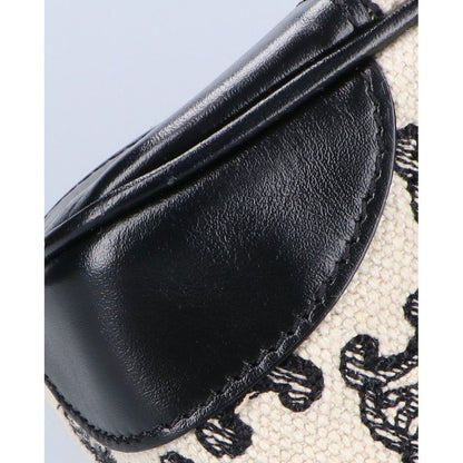 Celine Canvas Leather Triomphe Small 2-Way Boston Bag ) Black