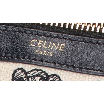 Celine Canvas Leather Triomphe Small 2-Way Boston Bag ) Black