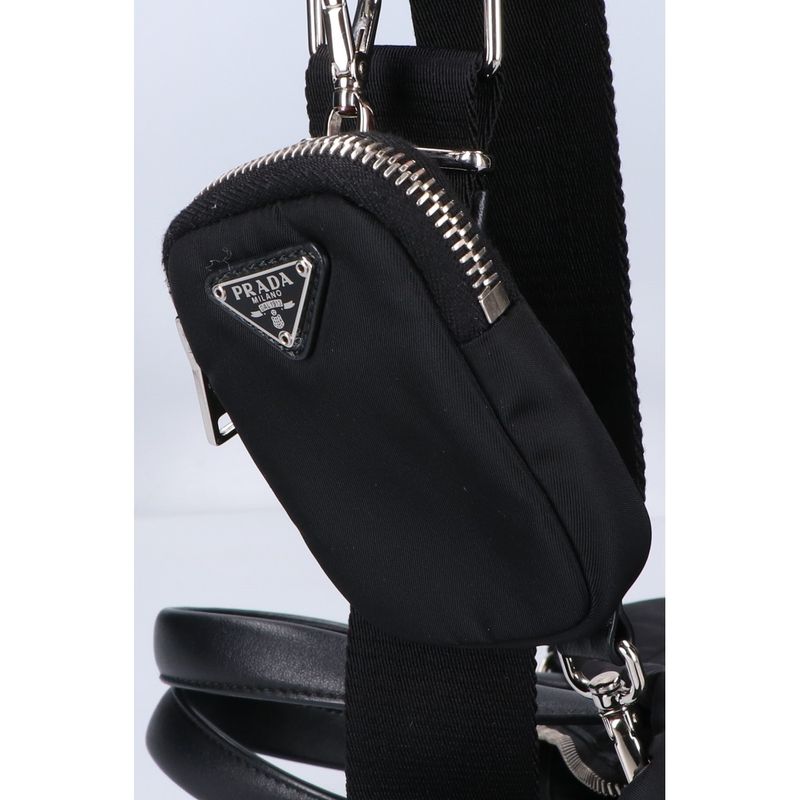 Prada Small Padded Re-Nylon 2-Way Tote ) Black