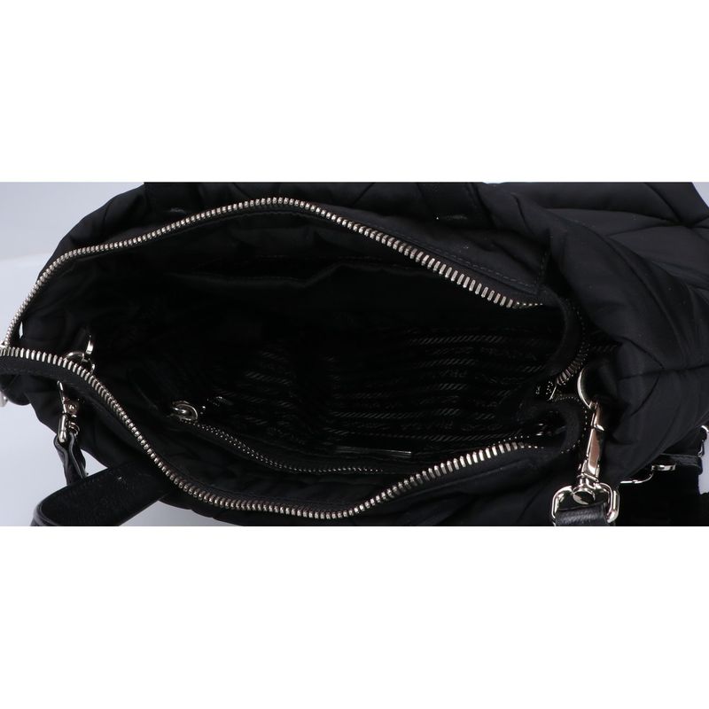 Prada Small Padded Re-Nylon 2-Way Tote ) Black