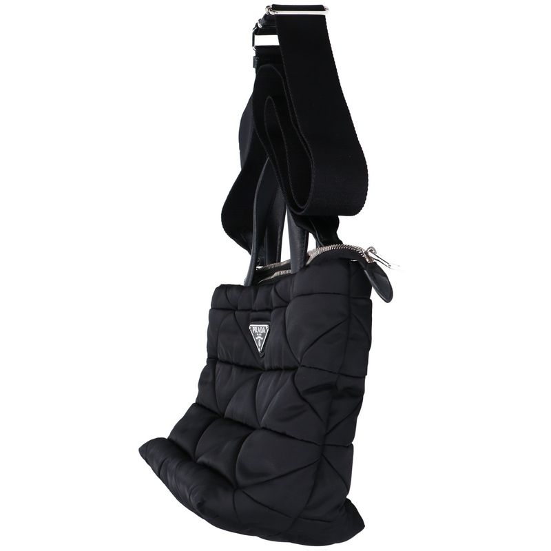 Prada Small Padded Re-Nylon 2-Way Tote ) Black