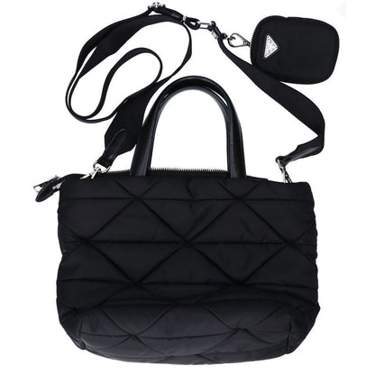 Prada Small Padded Re-Nylon 2-Way Tote ) Black