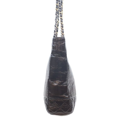 Chanel Black Shiny Aged Calfskin Tote ) Black