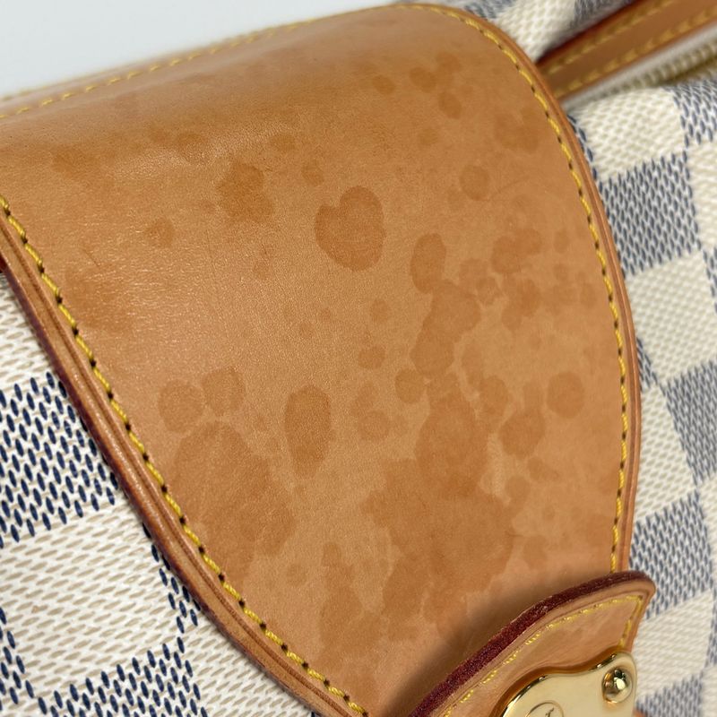 Louis Vuitton Streza GM Tote Shoulder Bag Damier Azur White