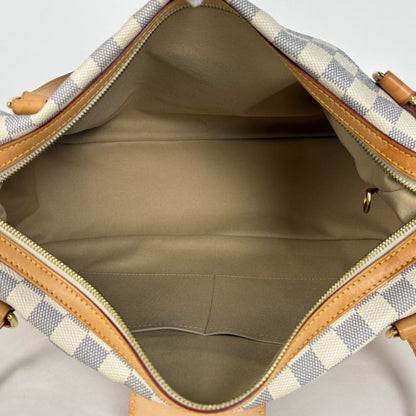 Louis Vuitton Streza GM Tote Shoulder Bag Damier Azur White