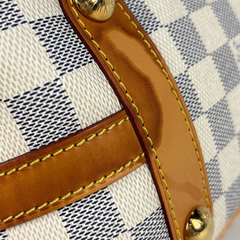 Louis Vuitton Streza GM Tote Shoulder Bag Damier Azur White